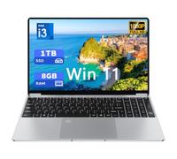 BQVV 2026 Latest 15.6'' for Windows 11 Laptop Intel core i3-6006U, 8GB RAM 1TB SSD Laptop Computer, 32GB+1TB Expandable, 1080P FHD IPS Display, Fingerprint, Office, Wi-Fi, BT5.2, Mini-HDMI, USB3.0