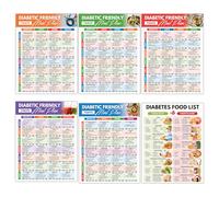 bqw Diabetes Meal Plan & Food Chart - 5-Week Diabetic Meal Planner with Recipes, Nutrition Facts, Grocery List & Foods to Eat/Avoid - Prediabetes & Type 1 Diabetes Diet Guide