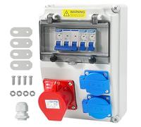 Bqweun 7 Pieces Distribution Box Kit, ABS Plastic, Model BY083a, 16.0 Amps, Waterproof, Indoor & Outdoor Use