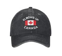BQWRUUYM Elbows Up Baseball Cap Sun Canadian Logo Design Running Hippie Washed Hip Hop Hats Unisex-Teens Fitted Retro Print Baseball Caps