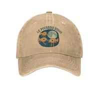 BQWRUUYM Fish Le Poisson Steve Baseball Cap Sun Funny Fish Outdoor Sports Breathable Washed Hip Hop Hats Couple Women Print Baseball Caps