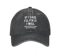 BQWRUUYM If I Said I'll Fix It I Will Funny Handyman Mechanic Washed Cotton Baseball Cap Snapback Hat Dad Cap Summer Autumn Casquette