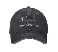 BQWRUUYM Jesus Saved Me Unisex Baseball Caps Distressed Cotton Hats Cap Retro Outdoor Activities Adjustable Snapback Hat