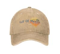 BQWRUUYM Retro Gulf of Mexico Since 1672 Baseball Cap Men Women Distressed Cotton Snapback Hat Outdoor Running Golf Gift Hats Cap