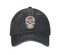 BQWRUUYM Retro Vintage Day of The Dead Sugar Baseball Cap Unisex Distressed Washed Snapback Cap Outdoor Running Golf Gift Caps Hat