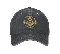 BQWRUUYM Washed Cotton Masons Masonic Mason Baseball Caps Homme Spring Summer Adjustable Hats Masonic Compass Casquette Gorras
