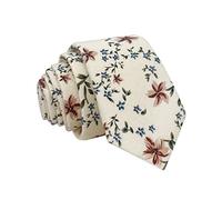 bqzvetuaoa Floral - Beige Cream Boys Tie Necktie for Children