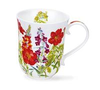 BR-COTF-RE Cottage Flowers Red Staffordshire Fine Bone China Mug - Braemar Shape 0.33l