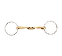 BR Double Jointed Loose Ring Snaffle Slightly Curved Soft Contact 16 mm - Size 12.5