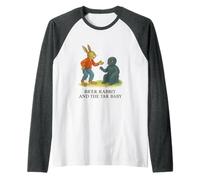 Br’er Rabbit and The Tar Baby Classic American Folklore Raglan Baseball Tee