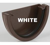 BR077W White Brett Martin 115mm Deepstyle Gutter External Stopend