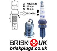 BR10YS-9 Brisk Silver Spark Plugs Racing High Octane Fuel