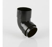 BR209B Brett Martin 112.5 (67.5) Degree top or Bottom Offset for 68mm Roundstyle downpipe System Black