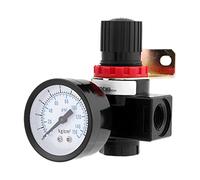 BR3000 G3/8'' Air Control Compressor Pressure Regulating Regulator Valve with Gauge Compact Structure Replace Broken Dual Scale Dial Pressure for Pneumatic System