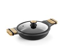 BRA A790532 Market Chrome Pan 36 cm Cast Aluminium Ultra Reinforced PFOA-Free Non-Stick Coating Suitable for All Hobs and Induction Black Aluminium
