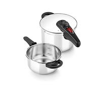 BRA Allure Fast Pressure Cooker Duo Set 4+6 Litre Stainless Steel Suitable for All Cookers Including Induction [Amazon Exclusive]