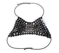 Bra Body Chain Hanging Neck Breast Chain Round Mesh Metal Chain Accessories Nightclub Jewelry For Women