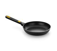 BRA Daily Pro Non-Stick Aluminium Frying Pan - Black & Yellow (24cm). Large Frying Pan for Induction Hob & All Other Heat Sources. 100% Recycled Aluminium Large Induction Frying Pan.