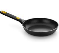 BRA Daily Pro Non-Stick Aluminium Frying Pan - Black & Yellow (22cm). Large Frying Pan for Induction Hob & All Other Heat Sources. 100% Recycled Aluminium Large Induction Frying Pan.