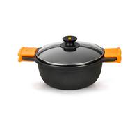 BRA Efficient Cast Aluminium Tall Casserole, 24 cm, Highly Durable cast Aluminium with pfoa-Free Non-Stick Coating.All Cookers Including Induction