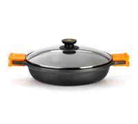 Braisogona Efficient Low Casserole with Lid, 36 cm, Cast Aluminium, Grey, 30 x 36 x 30 cm