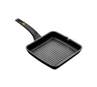 Bra Efficient Aluminium Non Stick Grill Pan - Ribbed (28 x 28cm). Induction Pans Non Stick. Griddle Pan for Induction Hob.