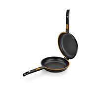 BRA Efficient Duo Double Omelet Pan, Cast Aluminium with Non-Stick PFOA, Suitable for All Hobs Including Induction 26 cm