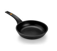 BRA Efficient Non-Stick Aluminium Frying Pan - Black & Orange (26cm). Large Frying Pan for Induction Hob & All Other Heat Sources. 100% Recycled Aluminium Large Induction Frying Pan.