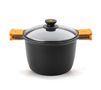 Bra Efficient Non-Stick Large Stock Pot with Glass Lid (24cm)
