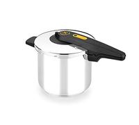 BRA Excellent | 7 Litre Easy Open Pressure Cooker 18/10 Stainless Steel with 2 Cooking Programs and Opening Lock System Suitable for All Types of Kitchens