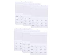 Bra Extender 2-5 Hook(Optional) Bra Extension Elastic for Women White/Black/Beige, 4 Hook 3/4" Spacing,white 6pcs, 4 hooks