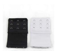 Bra Extenders 2, 3, 4 Hook Black OR White Elastic Extension NO Sewing Maternity (Black, 3 Hook (H4445))