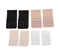 Bra Extenders 3 Hooks, 8Pcs Soft and Comfortable Low Back Bra Converter Women'S Bra Extenders Elastic Bra Extender 3 Row Stretchy Bra Extension Band