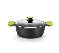 BRA Foodie Tall Casserole Pan (24cm 4,0L). Premium Aluminium cast Non Stick Casserole Dish with Lid. Suitable for All Heat Sources Including Induction. Oven Safe Body, 100% PFOA-Free