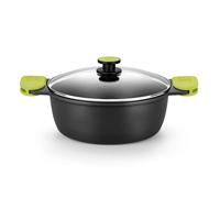 BRA Foodie Tall Casserole Pan (28cm 5.7L). Premium Cast Aluminium | Non Stick Casserole Dish with Lid. Suitable for All Heat Sources Including Induction. Oven Safe Body, 100% PFOA-Free