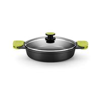 BRA Foodie Tall Casserole Pan (36cm, 7.0L). Premium Aluminium cast Non Stick Casserole Dish with Lid. Suitable for All Heat Sources Including Induction. Oven Safe Body, 100% PFOA-Free