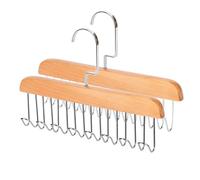 Bra Hanger for Closet, Tank Top Hanger, Wooden Closet Foldable Metal Hooks Camisole Organizer for Hangers Space Saving (Wood+Wood)