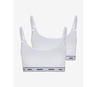 Bra HUGO Cotton Stripe Logo white grey - XS