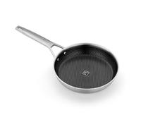 BRA Hybrid Cell Non-Stick 18/10 Stainless Steel Frying Pan (20cm) Durable Stainless Steel Non Stick Frying Pan with Aluminium Inner Ideal for Induction Hobs.