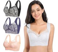 Bra Original, Original Comfortable Supportivepush Up Bra, Fitness Out Hollowing Seamless Lace Sexy (UK, Alpha, XL, Regular, Regular, White)