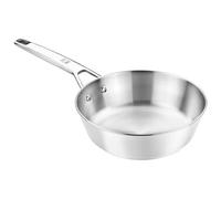 Bra Signature Deep 24cm Stainless Steel Frying Pan. Suitable for All Hobs and as Induction Hob Frying Pan. Fully Stainless Steel Pot with Riveted Handle. Non Toxic Cookware