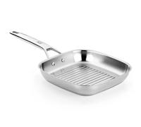 BRA Signature Ribbed Grill Pan 28cm Non Stick Aluminium Silver