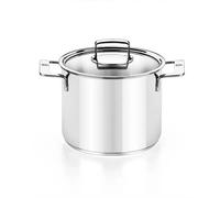 BRA Signature Stock Pot 20cm Non Stick Aluminium Silver Induction