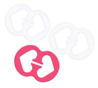 Bra Strap Clips Manufactured in the USA Racer Back Conceal Straps Cleavage (Clear-Clear-Pink)