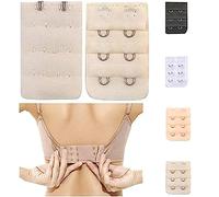 Bra Strap Extenders 2 Hook 3 Row Soft Stretchy Bra Extender Extension Comfortable Women's Bra Extenders, 4 Pieces Set