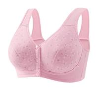 Bra Tops For Women Uk-Push Up Strapless Bra Women'S Front Side Buckle Lace Edge Without Steel Ring Movement Seamless Gathering Adjustment Yoga Sleep Large Bra (40)