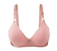 Bra Women's Push Up Large Breasts - Bralette Cotton Without Underwire Padded Bustier with Deep V-Neck Wireless Minimiser Bras Smooth Bra Comfortable Underwear Bra Bra