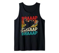 Braaap Retro Snowmobiling Funny Snowmobile Rider Winter Tank Top