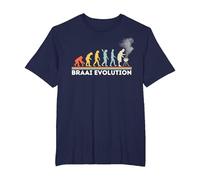 Braai Evolution South Africa T-Shirt, Men's Big and Tall, Navy Blue, 3X Tall