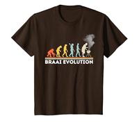 Braai Evolution South Africa T-Shirt, Youth, Brown, X-Small